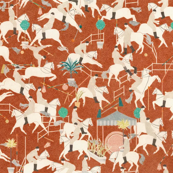 La Cavalcade - Lauréate du Concours de la Toile de Jouy 2024 (Prix du Public)
